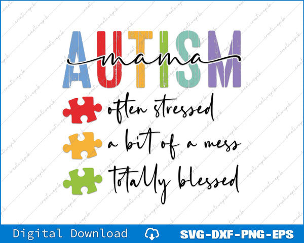Colorful text with puzzle pieces on a white background, featuring the word 'Autism'.
