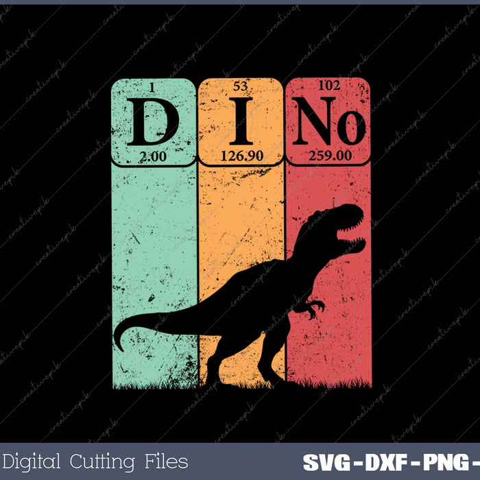 Dinosaur Periodic Table Elements T Rex Dino Paleontologist SVG Files Dinosaur Periodic Table Elements T Rex Dino Paleontologist SVG Files