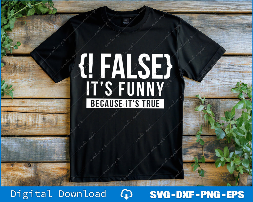 !False Programmer Coding Code Coder Software SVG PNG Cutting File ...
