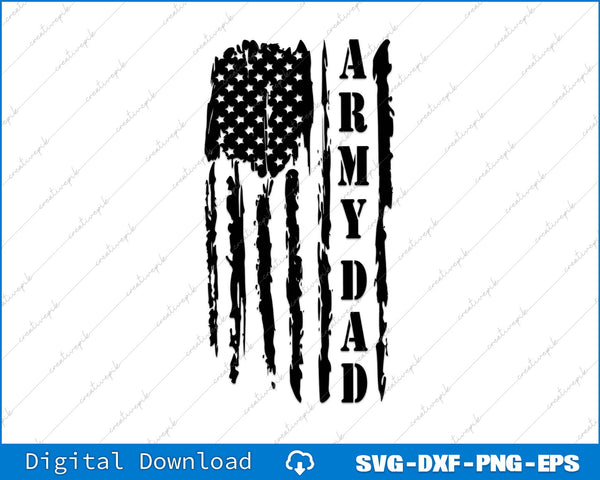 Proud Army Dad Patriotic Military Dad SVG PNG Cutting Printable File