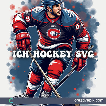 Ich Hockey Svg