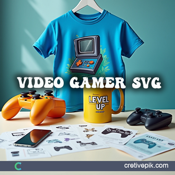 Video Gamer Svg