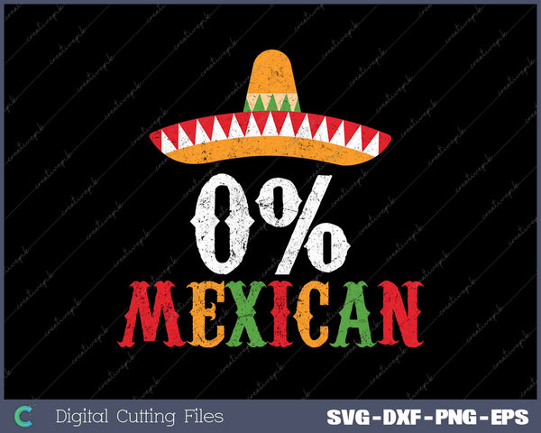 0% Mexican Cinco De Mayo Fiesta Sombrero Funny