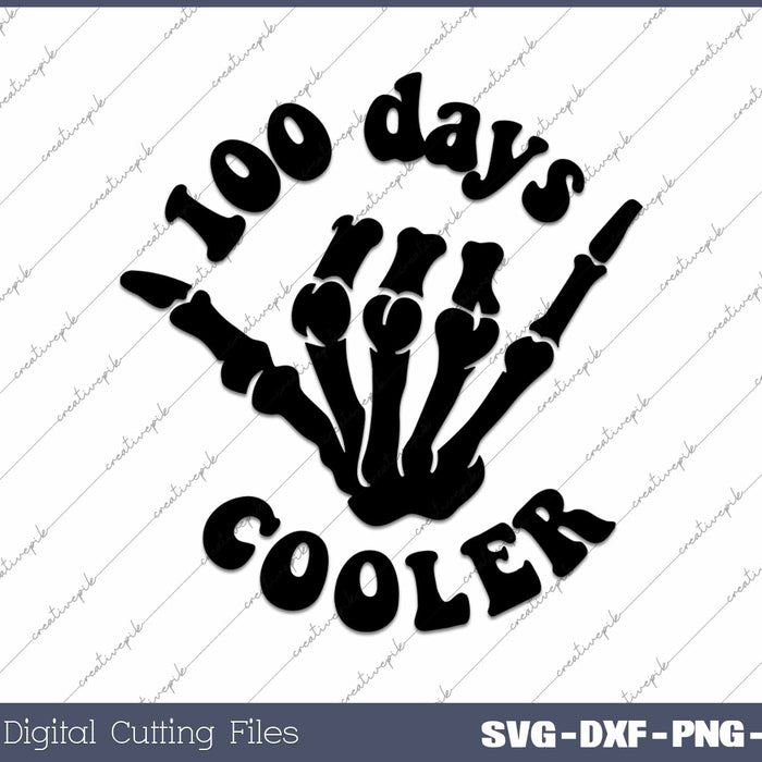 100 Days Cooler 100 Days Of School SVG PNG Cutting Printable Files