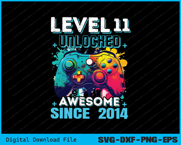 11th Birthday Boy Leve 11 Gamer 11 Year Video Game Party SVG Files