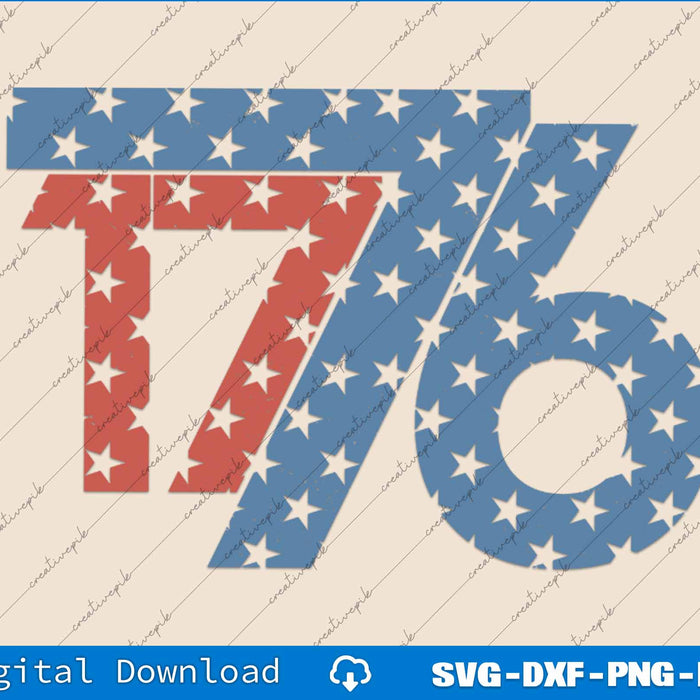 1776 America 4th of July SVG PNG Cutting Printable Files