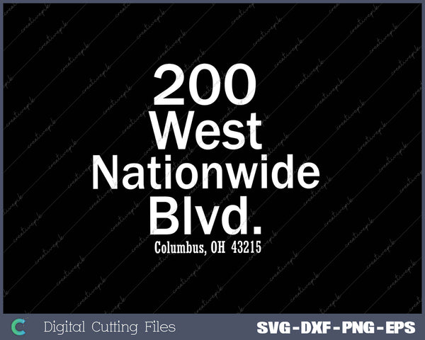 200 west nationwide blvd SVG PNG Cutting Printable Files