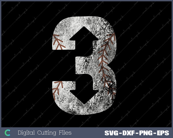 
3 Up 3 Down Three Up Three Down Baseball SVG PNG Cutting Printable Files
