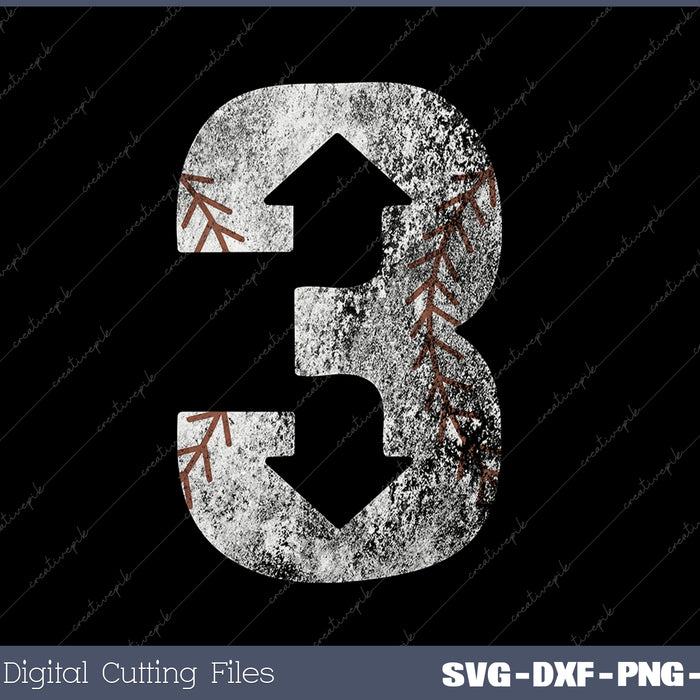 
3 Up 3 Down Three Up Three Down Baseball SVG PNG Cutting Printable Files
