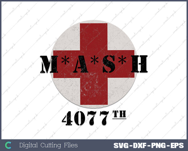 4077 Army 4077th In Red Cross Military Vintage