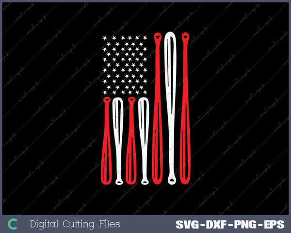 4th July Baseball Distressed USA Flag