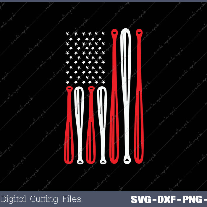 4th July Baseball Distressed USA Flag