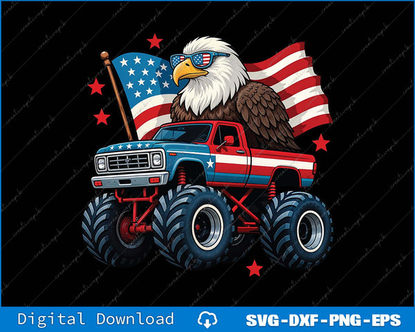 4th Of July Patriotic American Flag Eagle SVG PNG Cutting Printable File