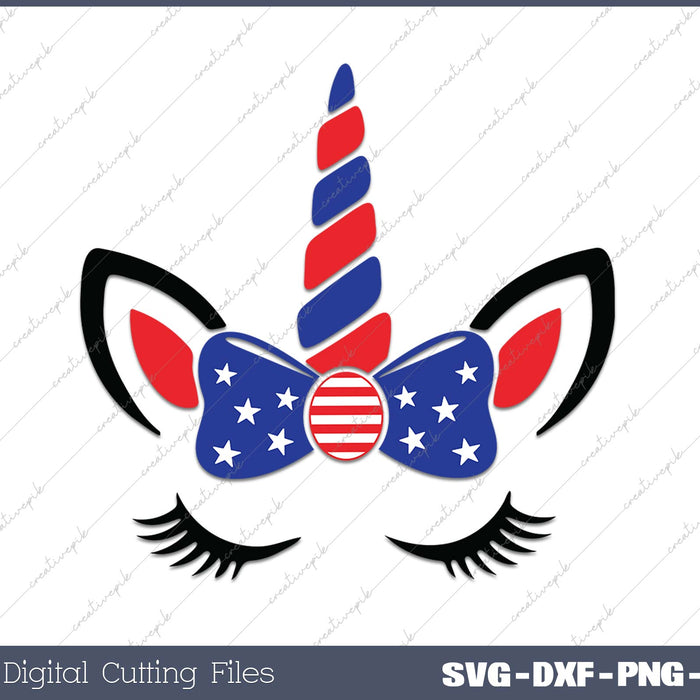 4th of July Unicorn SVG PNG Cutting Printable Files