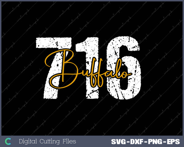 716 Area Code Buffalo SVG PNG Cutting Printable Files