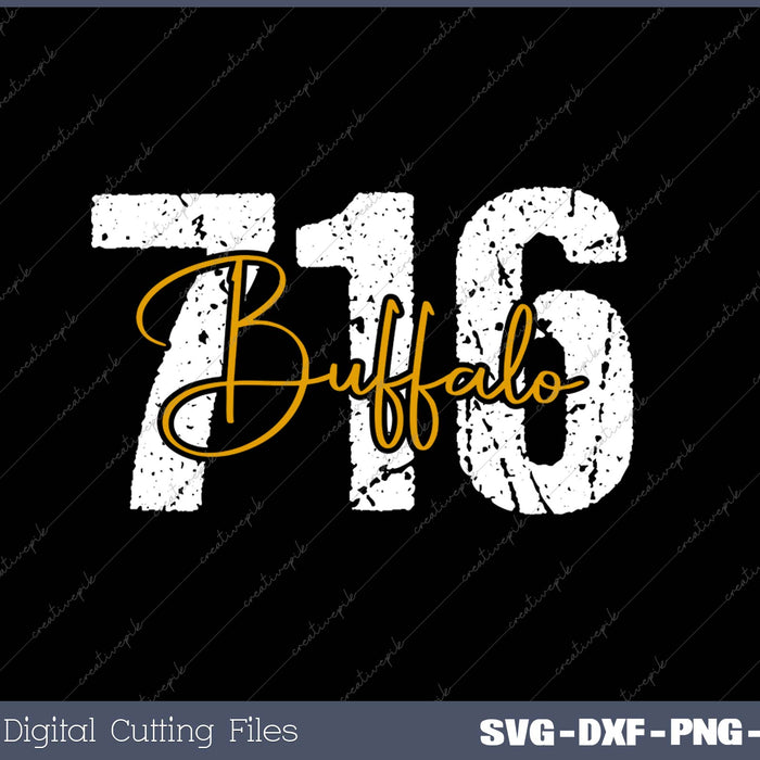 716 Area Code Buffalo SVG PNG Cutting Printable Files