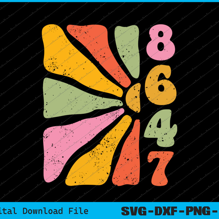 8647 Subtle Anti Trump 86 47 Floral Boho SVG PNG Printable Files