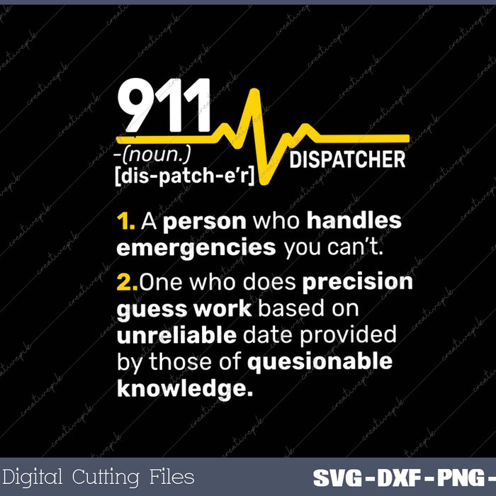 911 Dispatcher Definition Handles Emergencies Dispatch SVG Files
