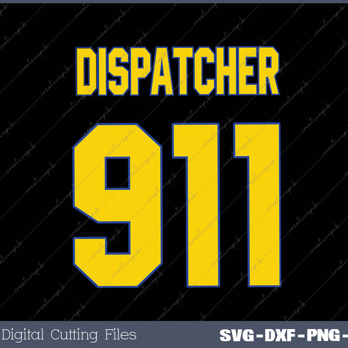 911 Dispatcher with the American flag on the back SVG PNG Cutting Printable Files