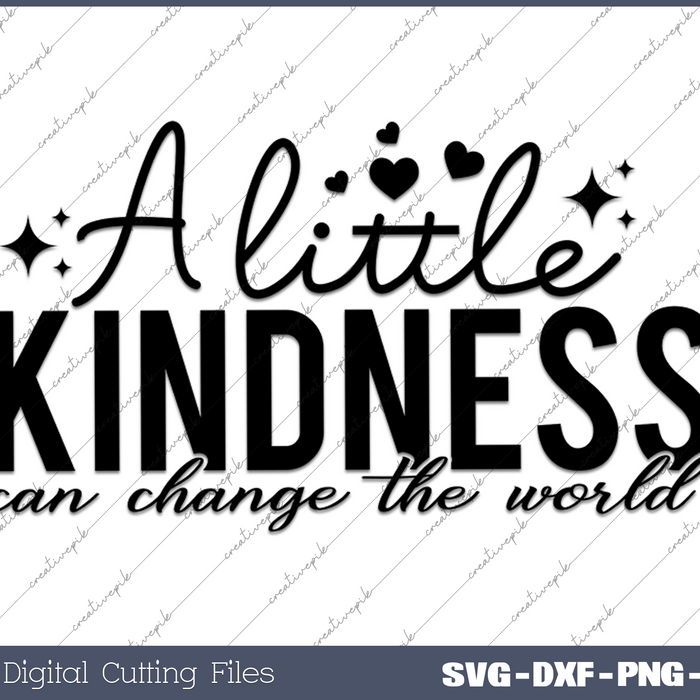 A Little Kindness Can Change The World Boho Inspirational Christian SVG PNG Cutting Printable Files 