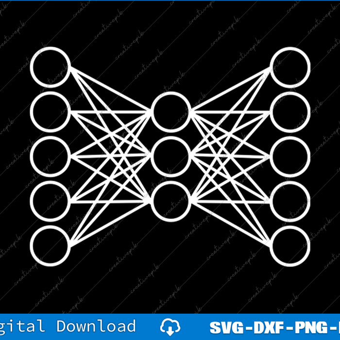 Geometric design with interconnected circles on a black background