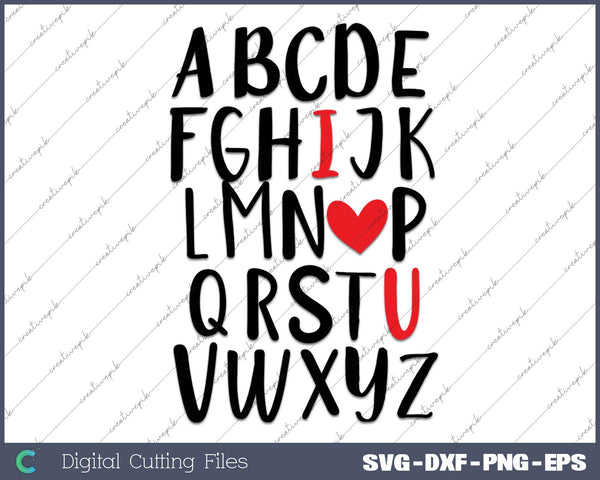 Abc I Love You  Alphabet Teacher Valentine