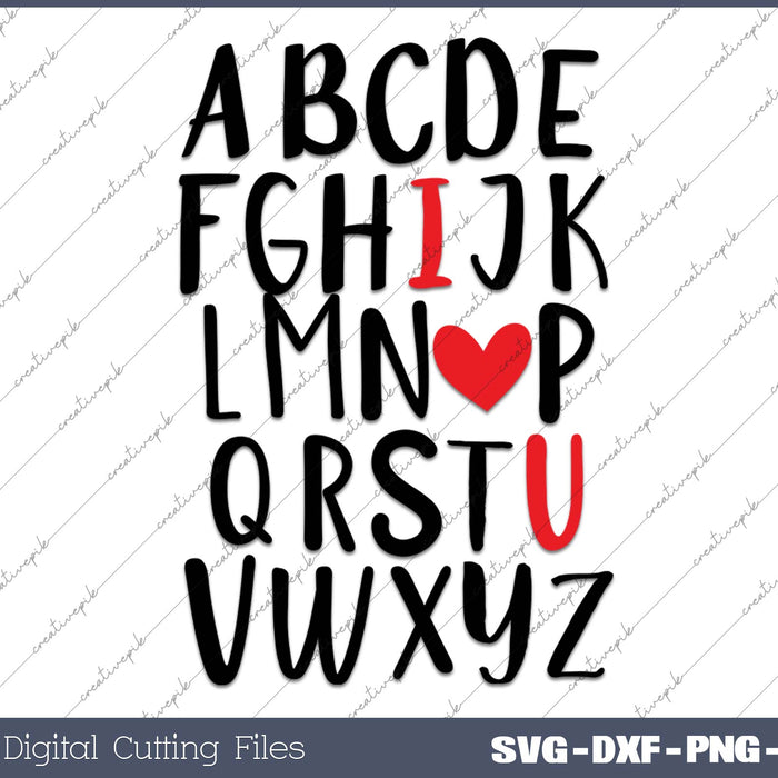 Abc I Love You  Alphabet Teacher Valentine