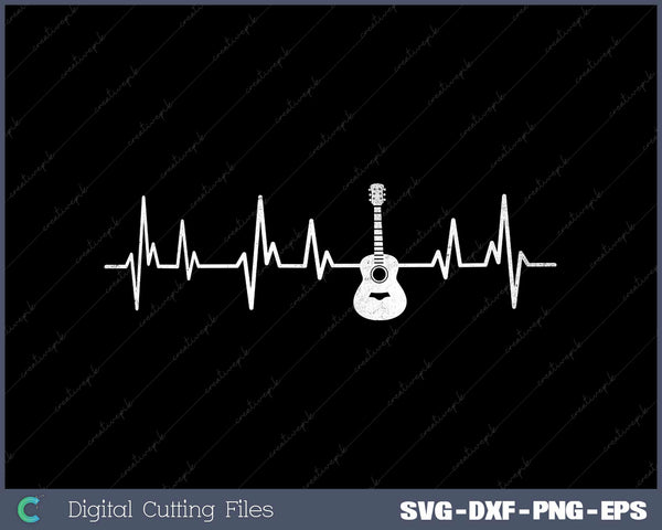 Acoustic Guitar Heartbeat Gift For Guitarists