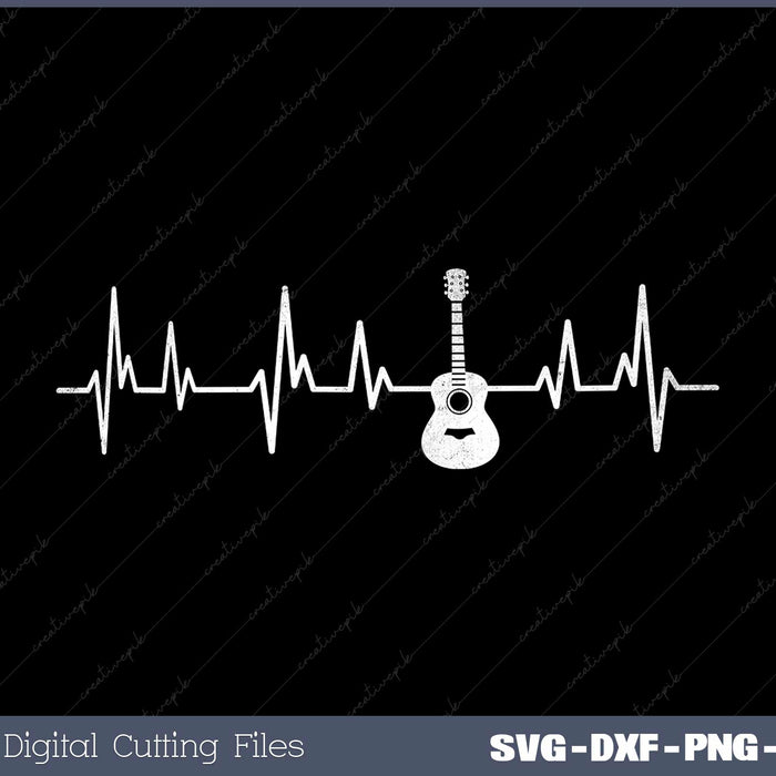 Acoustic Guitar Heartbeat Gift For Guitarists