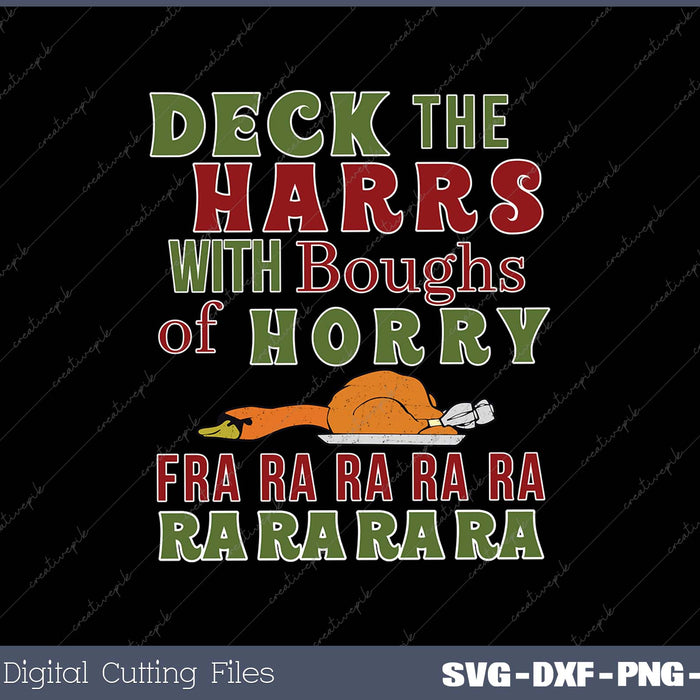 Christmas Deck The Harrs Fra Ra Ra Funny Turkey 