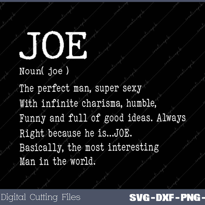 Adult Definition First Name Joe Men 