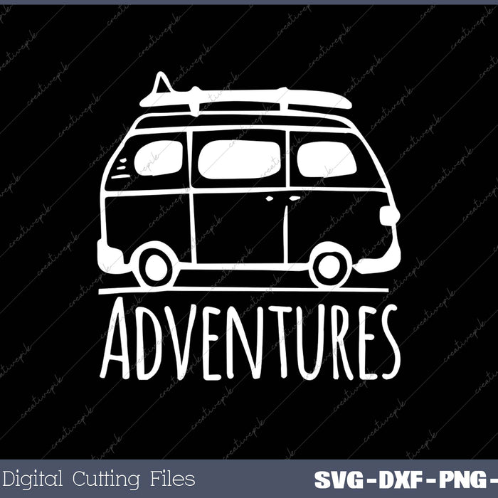 Adventures Van Surf SVG PNG Cutting Printable Files