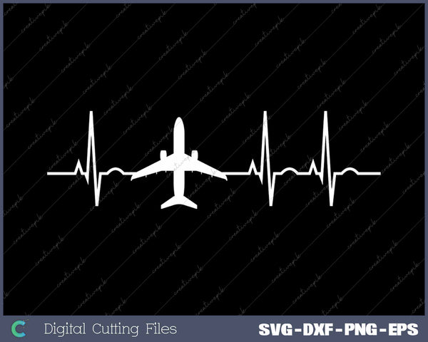 Airplane Heartbeat Pilot Flying Cool Aviator