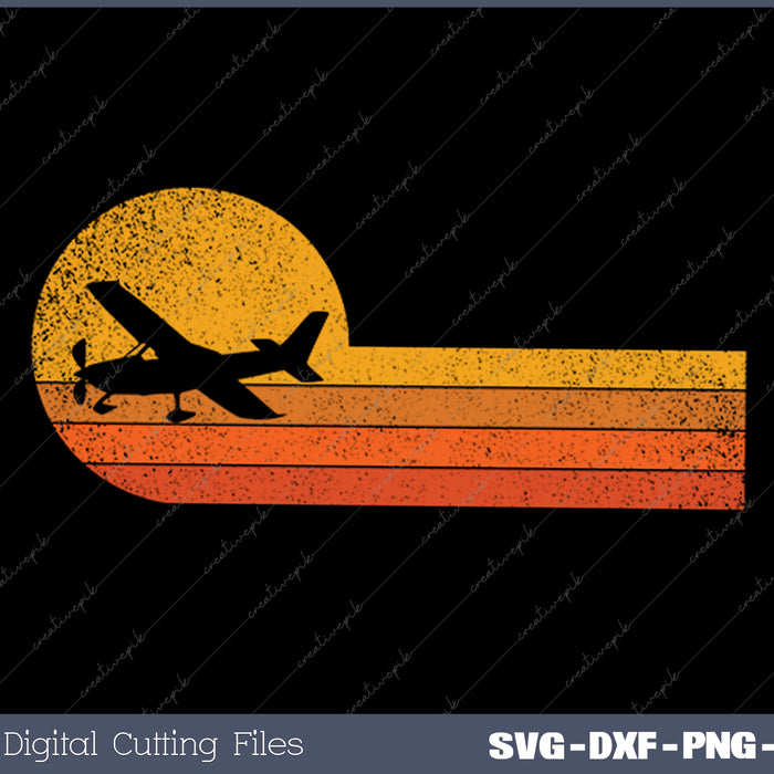 Airplane Pilot Vintage SVG PNG Cutting Printable Files