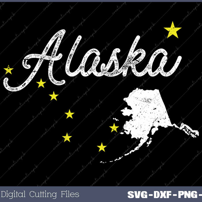 Alaska State Flag Astrology SVG PNG Cutting Printable Files