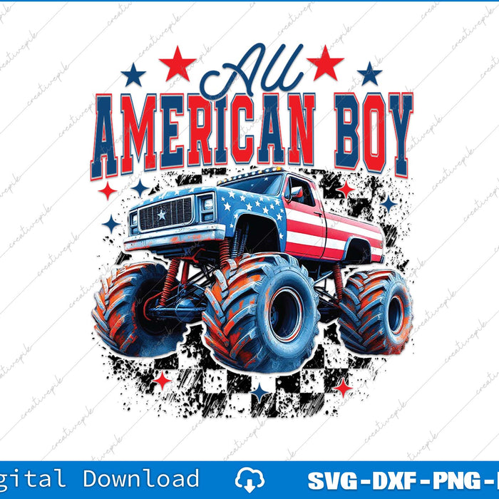 All American Boy 4th Of July SVG PNG Cutting Printable Files