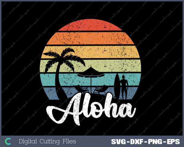 Aloha Hawaii Hawaiian Island SVG PNG Cutting Printable Files