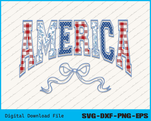 America Coquette 4th Of July Chinoiserie SVG PNG Printable Files