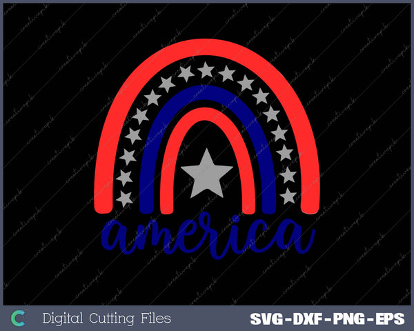 America Rainbow SVG PNG Cutting Printable Files