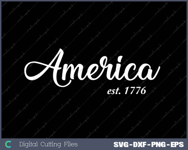 America est 1776 SVG PNG Cutting Printable Files