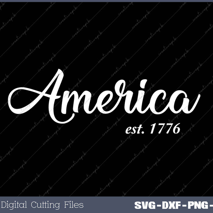 America est 1776 SVG PNG Cutting Printable Files