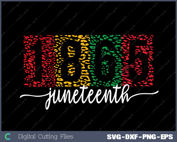 American 1865 Juneteenth SVG PNG Cutting Printable Files