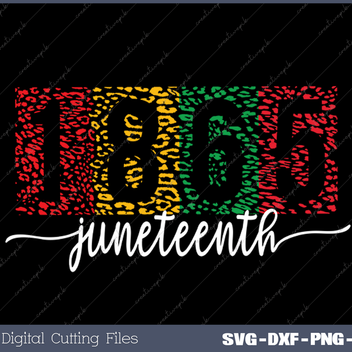 American 1865 Juneteenth SVG PNG Cutting Printable Files