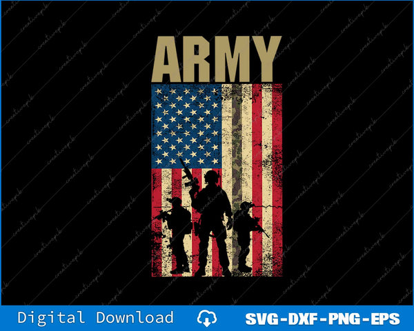 American Flag Camo Us Army 4th of July Usa Military Merica SVG PNG Printable Files