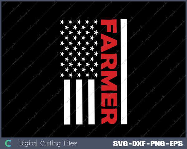 American Flag Farmer Country Farming Farm Patriotic Gift