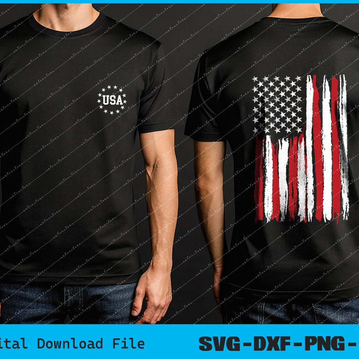 USA Flag Stars Stripes Svg, American Flag Patriotic 4th of July Svg, Png, Digital File