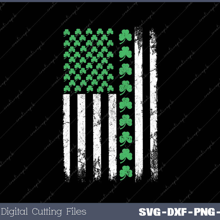 American Flag St Patricks Day Vintage Irish Lucky