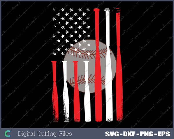 American Flag Vintage Baseball Flag Dad Mom Tee