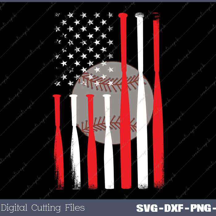 American Flag Vintage Baseball Flag Dad Mom Tee