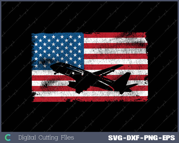 American Flag Pilot SVG PNG Cutting Printable Files